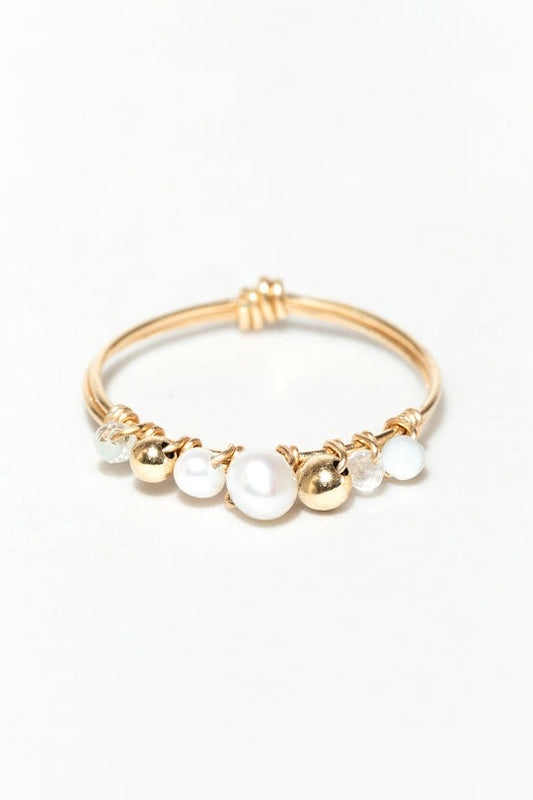 Bague Vénus - Neige 維納斯珍珠戒指