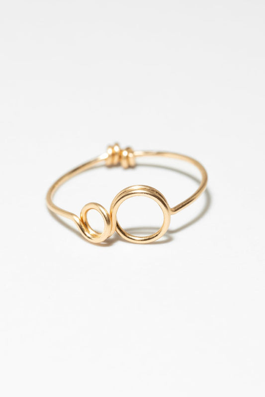 Bague Sara - 經典素金無限戒指