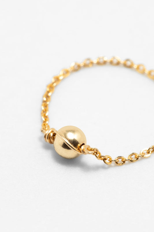 Bague Stella - Or 恆星金珠鍊戒