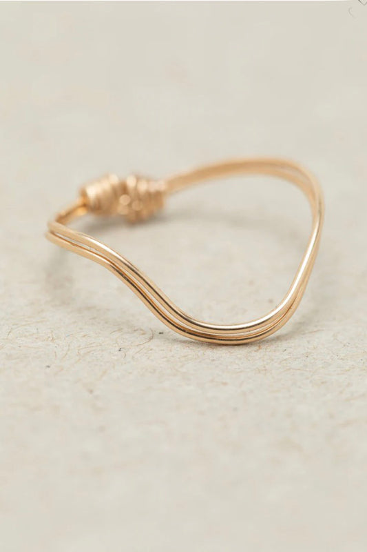 Bague Sultane Essentiel - 素金曲線戒指