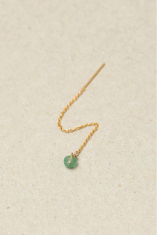 Bijou d'oreille Stella multi - 恆星綠東陵耳線(單)