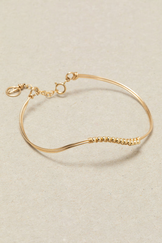 Jonc Sultane Perle - 金珠曲線手環