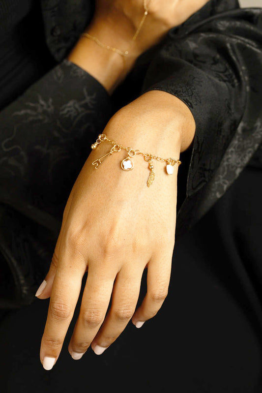 charms et bracelet maille - 瑪耶巴黎鐵塔手鍊