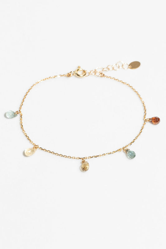 Bracelet chaîne pampille Sofia - Saphir 18K藍寶石手鍊