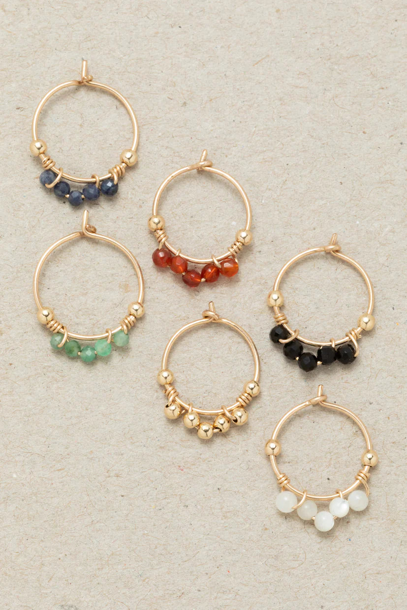 Mini créoles Priya -Priya 珍珠母貝小耳圈