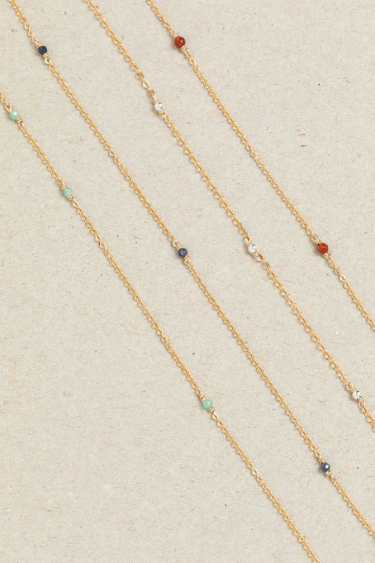 Collier-Bracelet Satellite - 星空紅瑪瑙項鍊/手鍊(一飾兩用)