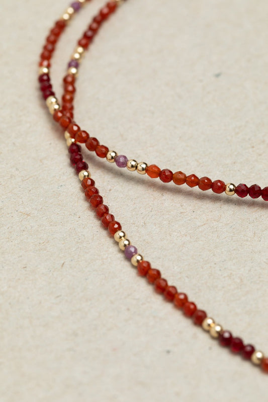 Collier Queen bracelet double - 滿圈紅寶項鍊/手鍊(一飾兩用)