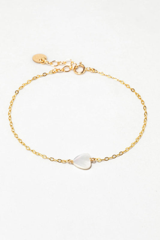 Bracelet Coeur - Nacre 心語珍珠母貝手鍊