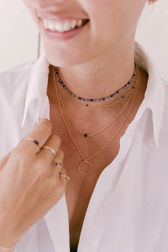 Collier Stella - Saphir 藍寶石恆星項鍊