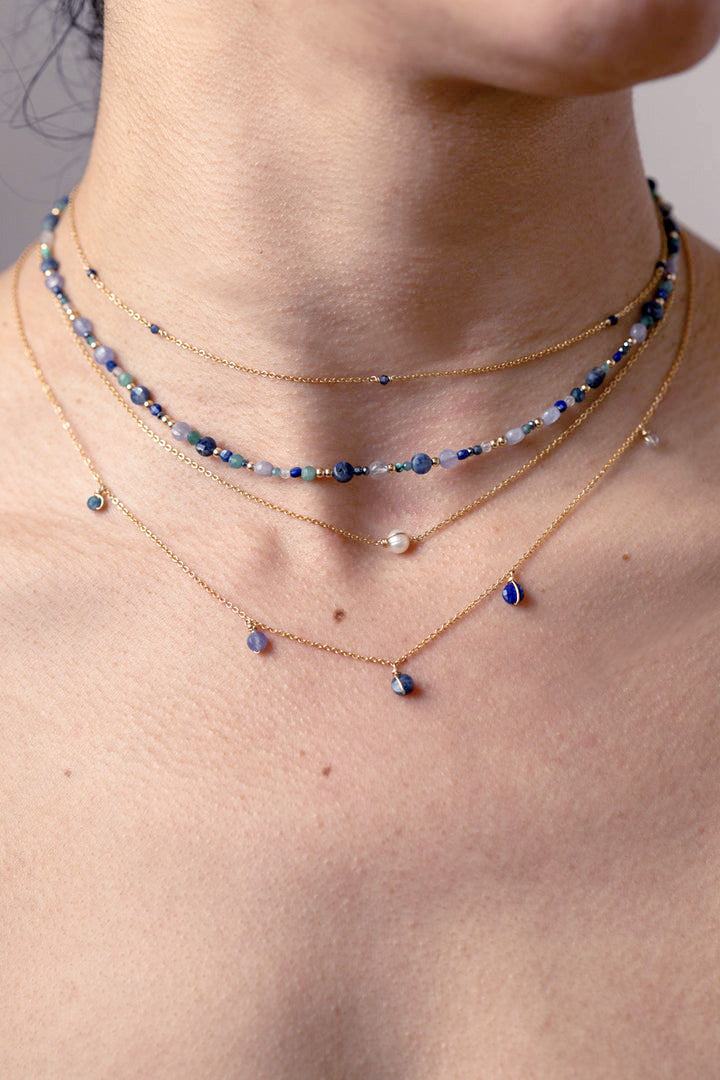 Collier Damas - Azur 大馬士藍寶石項鍊 (一飾多用,可當手鍊以及腳鍊)