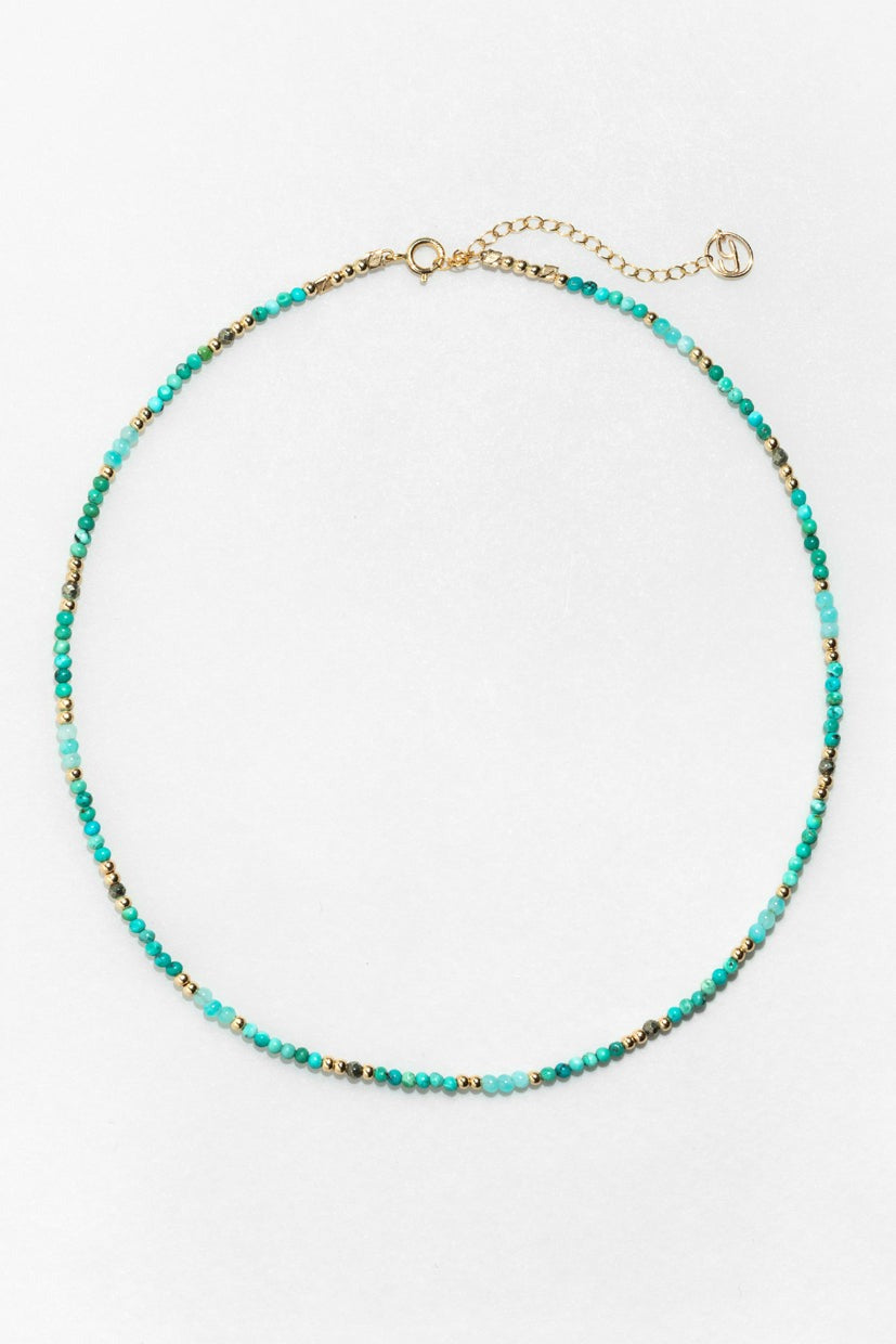 Coffret collier Queen + 1 grand Trésor 綠松石玫瑰項鍊/手鍊(一飾兩用)