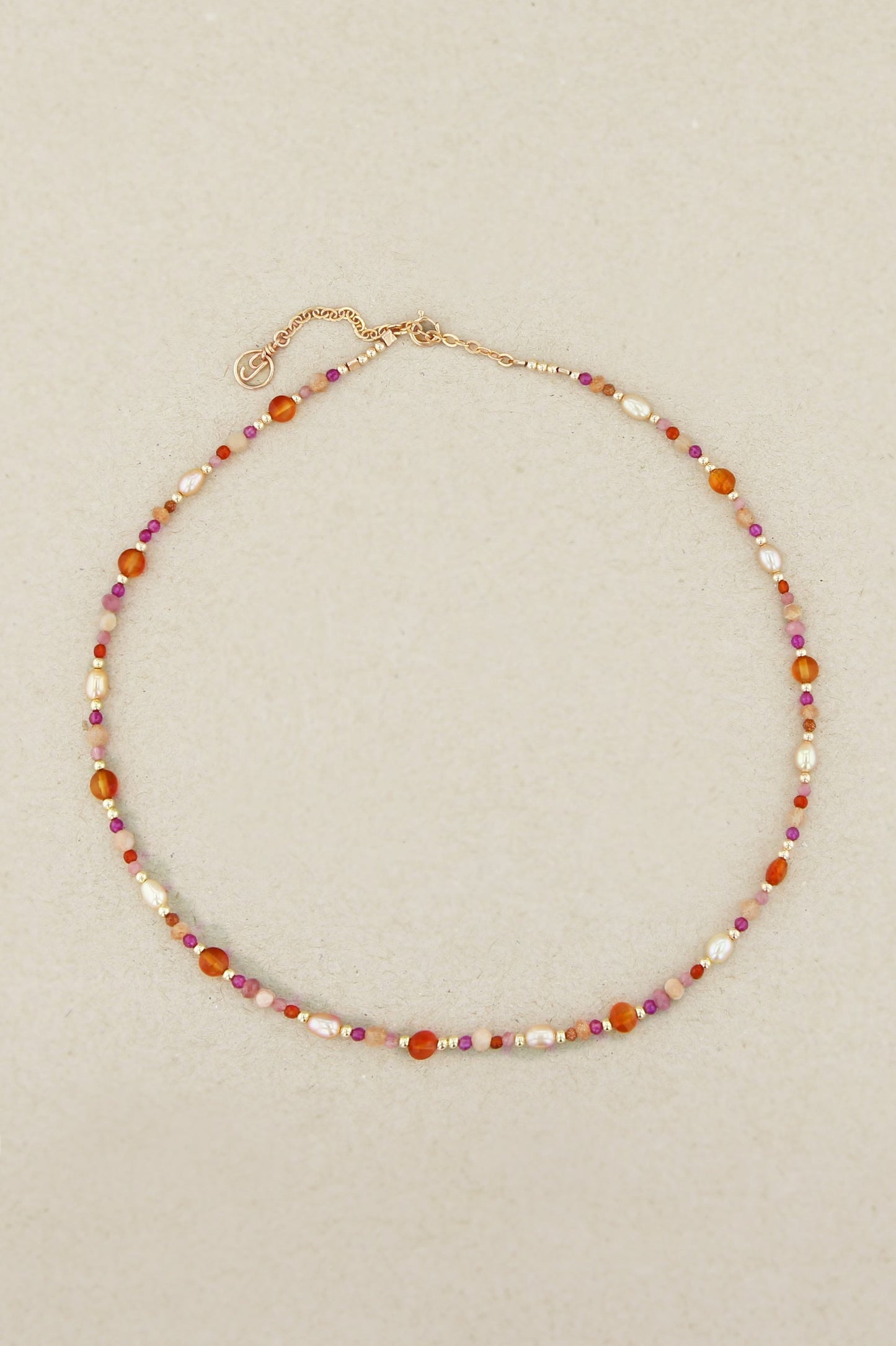 Collier Vénus - Pomelo 維納斯粉寶石項鍊