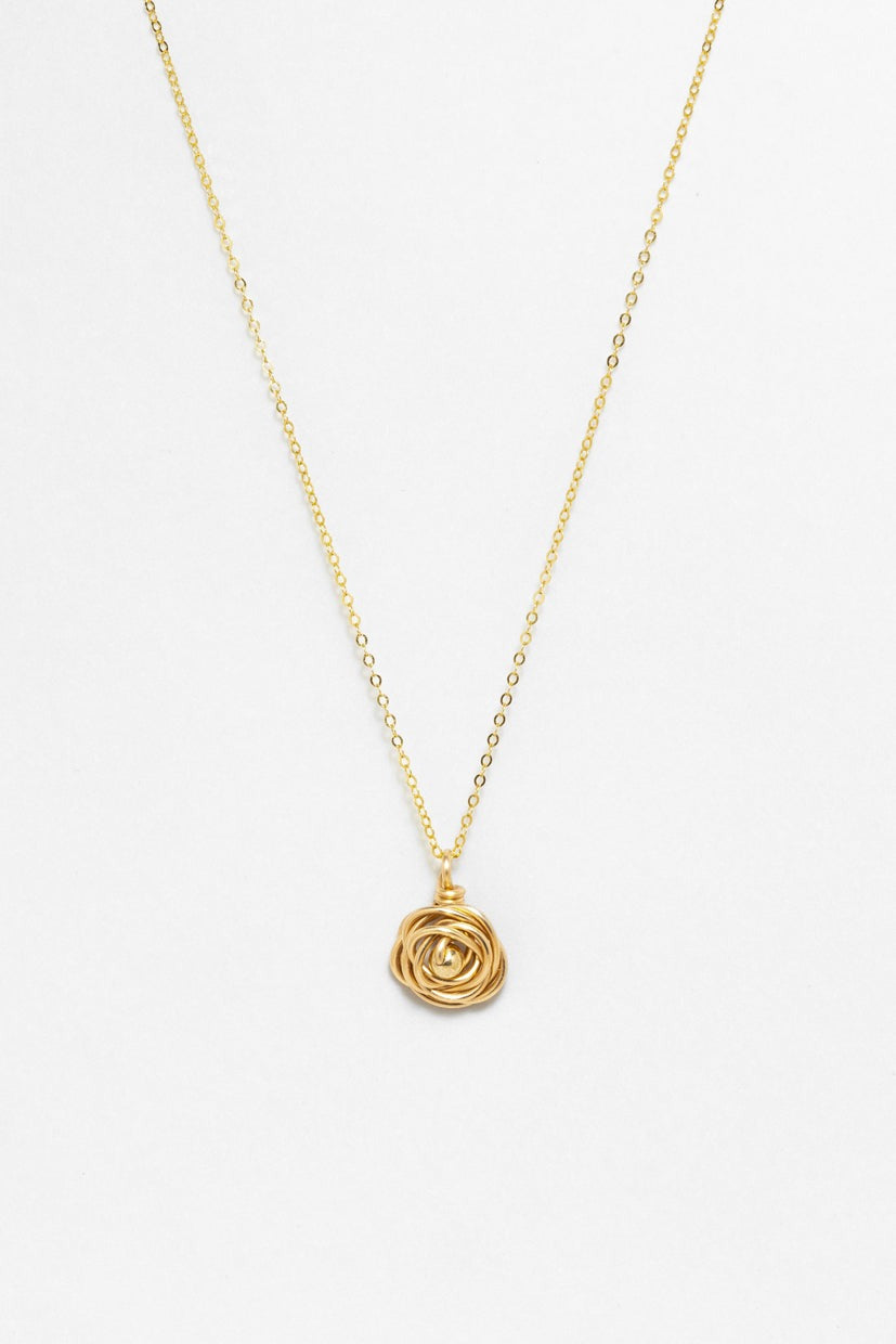 Collier Rosa - Or 心意玫瑰項鍊 (中尺寸玫瑰)