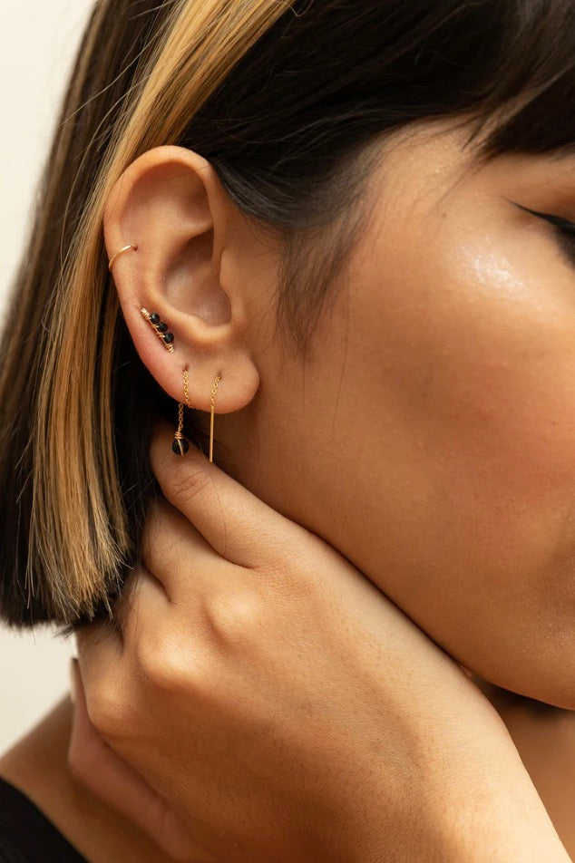 Bijou d'oreille Stella multi -恆星珍珠耳線