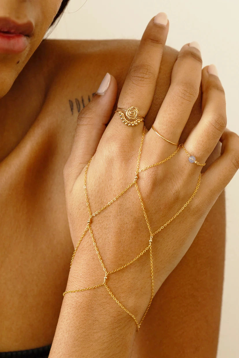 Bijou de main Mitaine - 金鍊手部珠寶