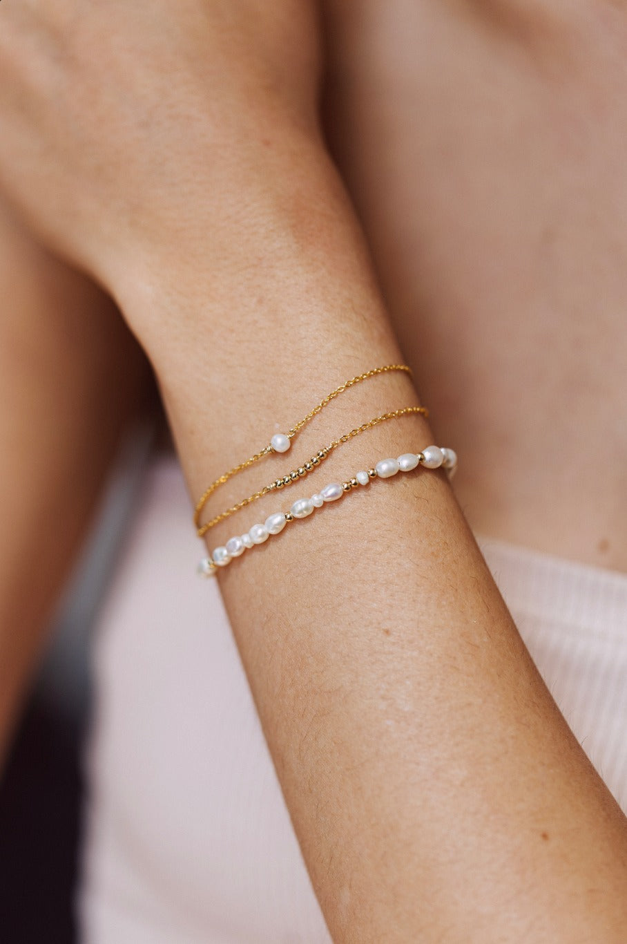 Bracelet Grain de riz - Perles 經典滿圈珍珠手鍊