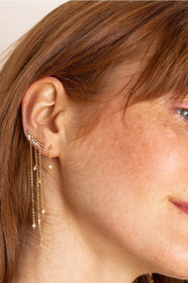 Climber Faraya - Perles 珍珠流蘇耳環 (單支)