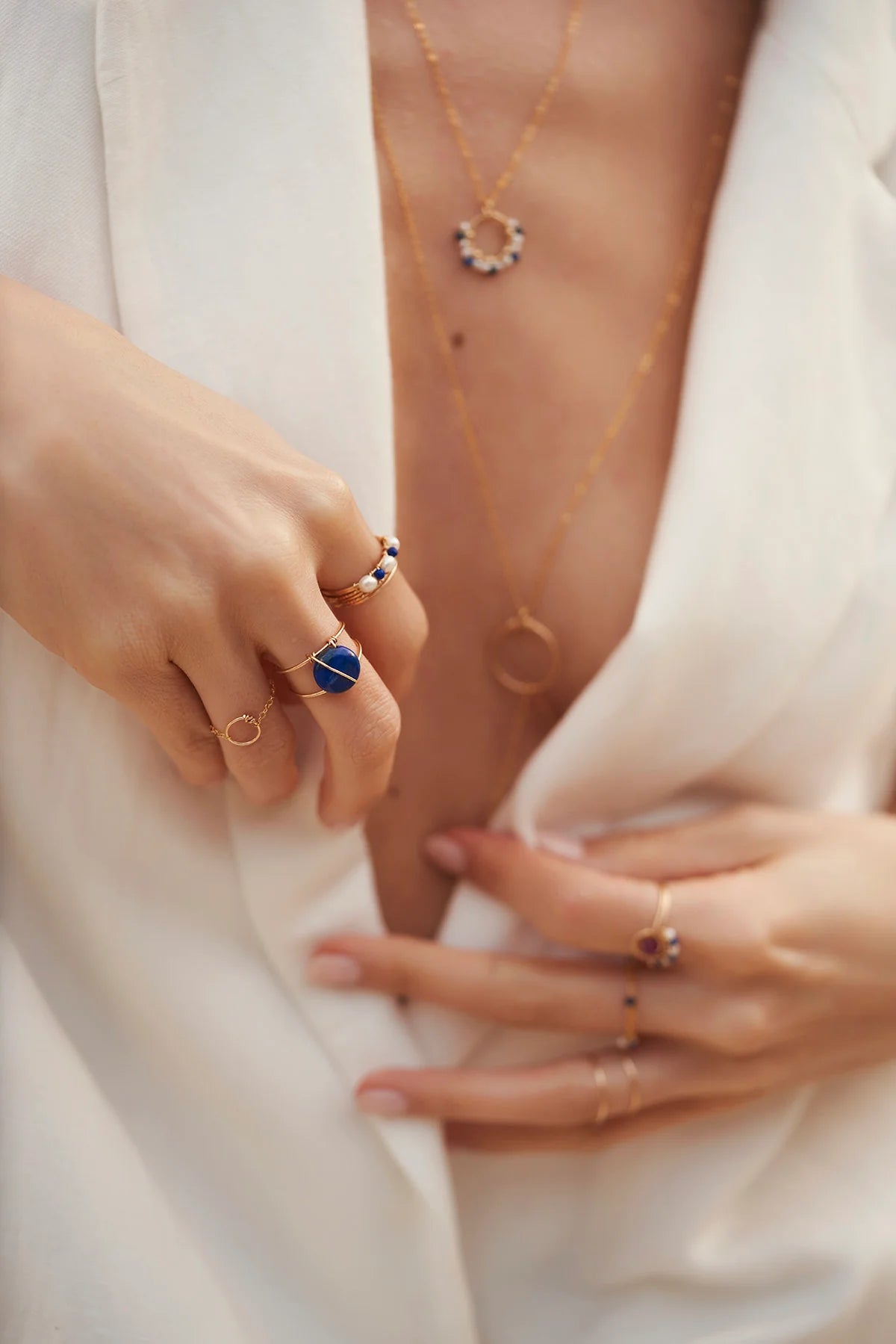 Bague Organique - Lapis Lazuli 青金石戒指