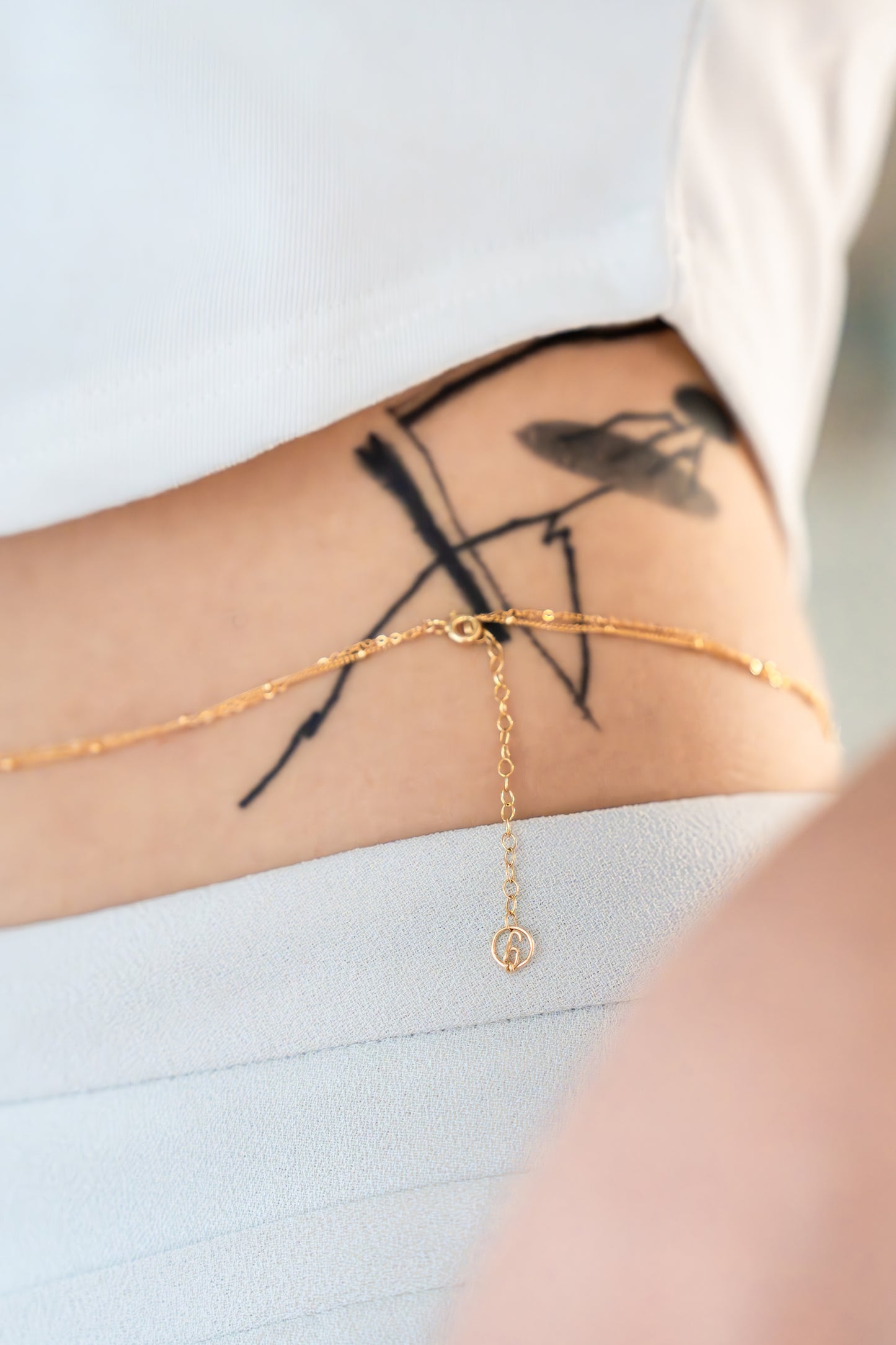 Chaîne de taille double satellite - 經典雙層腰鍊/ 項鍊 (一飾兩用)