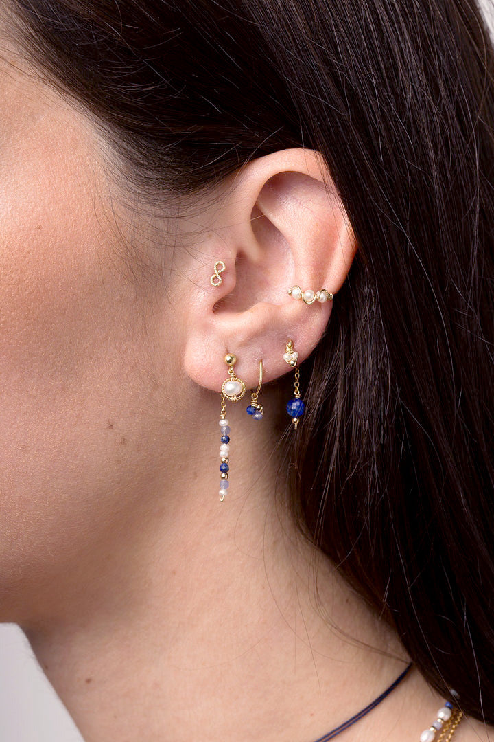 Faux piercing Vague - 無限珍珠耳骨扣