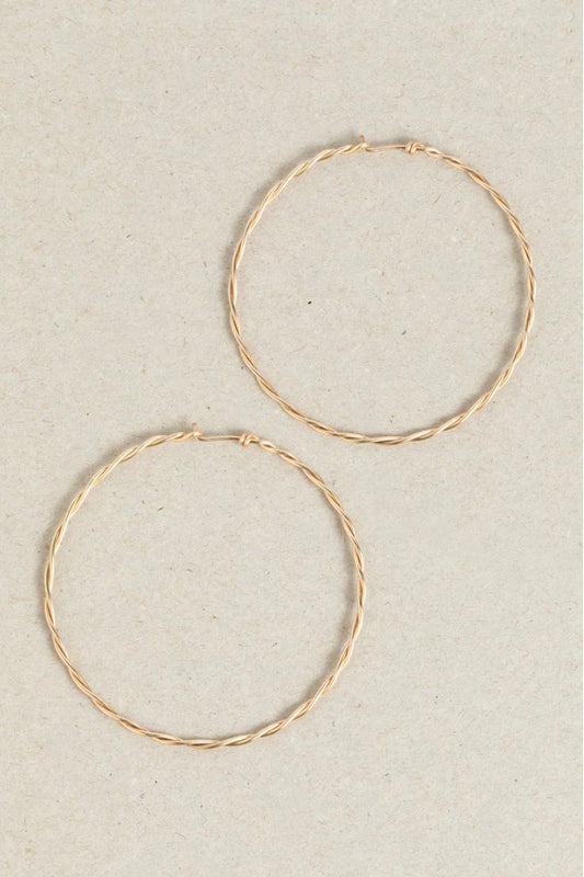 Grandes créoles Torsade - 大交織耳環