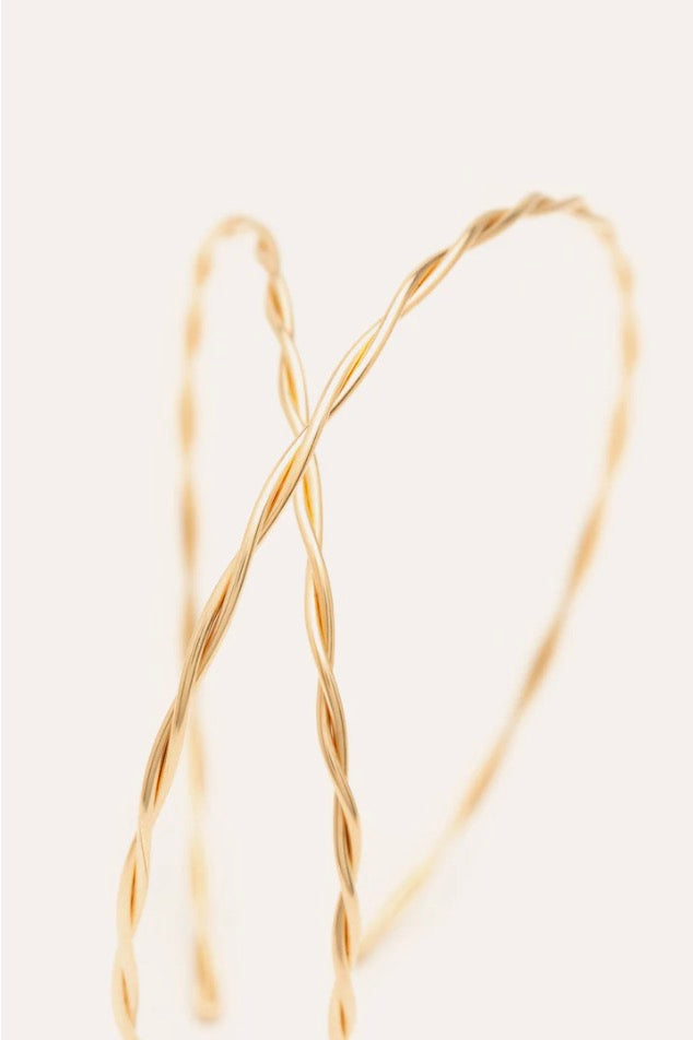 Grandes créoles Torsade - 大交織耳環