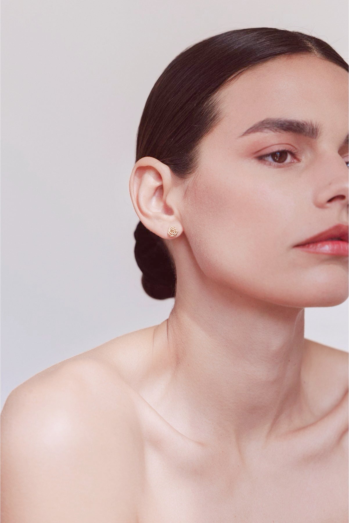 Puces Rosa - 18K心意玫瑰耳環