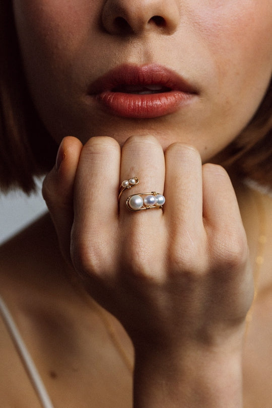 Bague Moana 星流珍珠貼合調整戒指