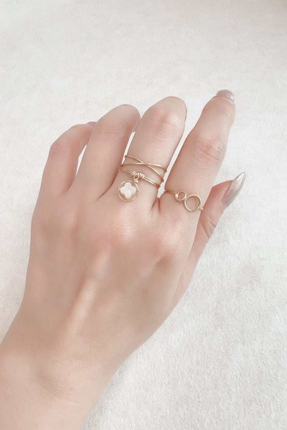 Bague croisée Essentiel - 經典素金交叉戒指