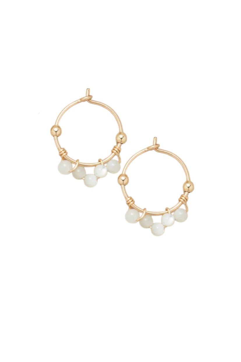 Mini créoles Priya -Priya 珍珠母貝小耳圈