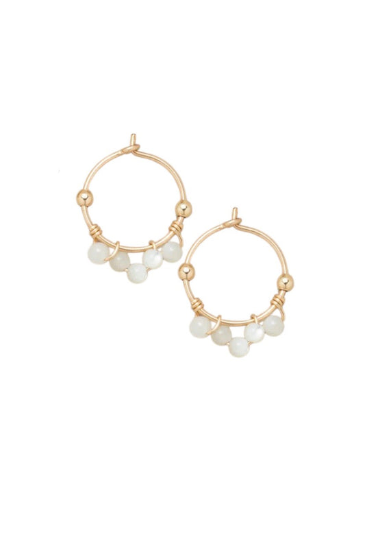 Mini créoles Priya -Priya 珍珠母貝小耳圈