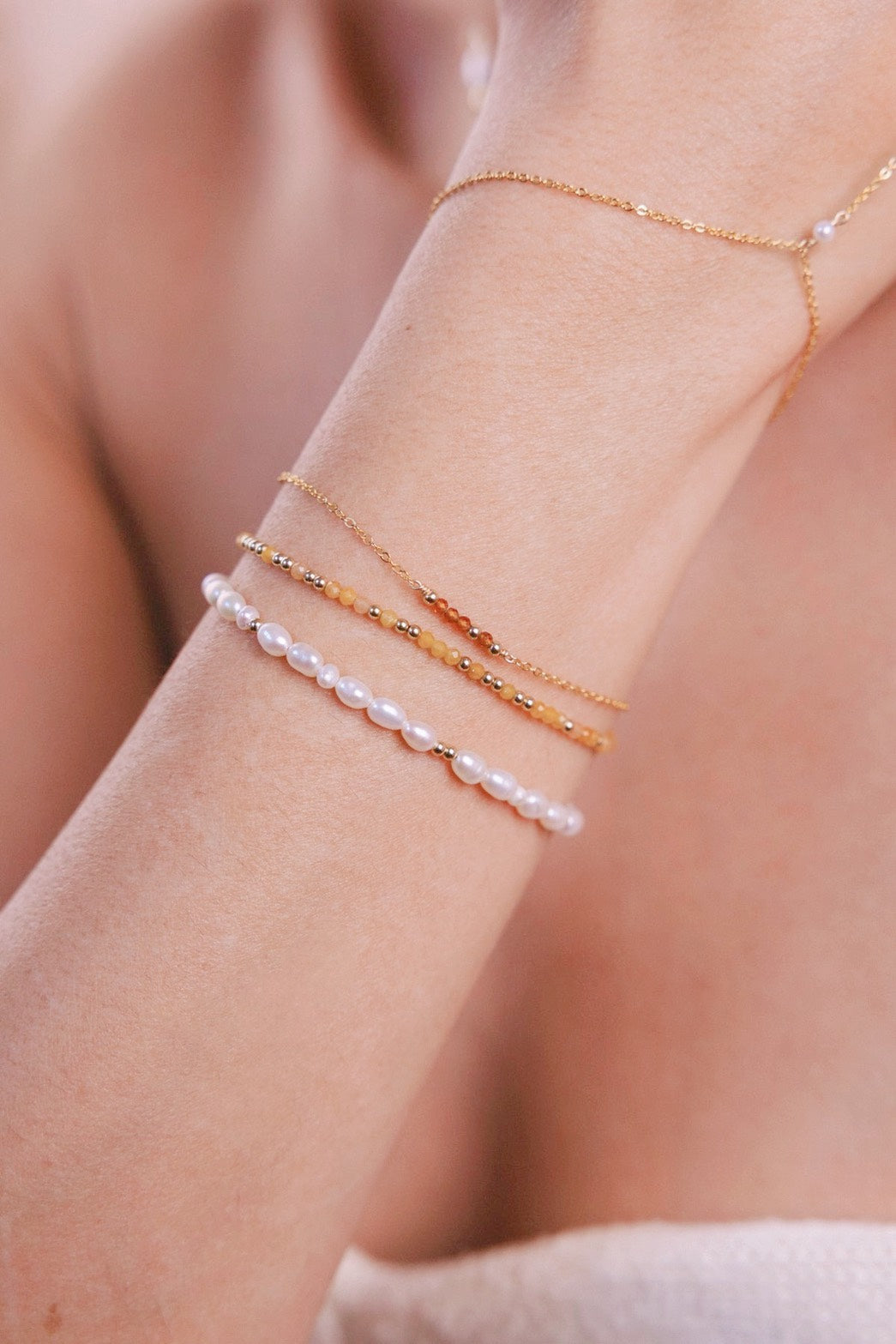 Bracelet Grain de riz - Perles Queen 經典滿圈珍珠手鍊