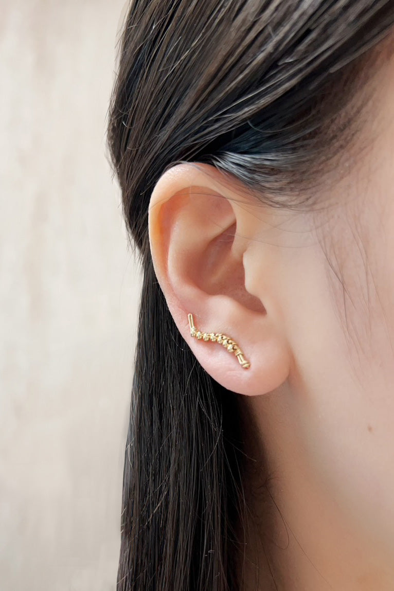 Climber Sultane perles - 曲線金珠耳骨夾(單支)