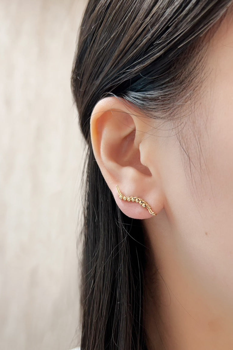 Climber Sultane perles - 曲線金珠耳骨夾(單支)