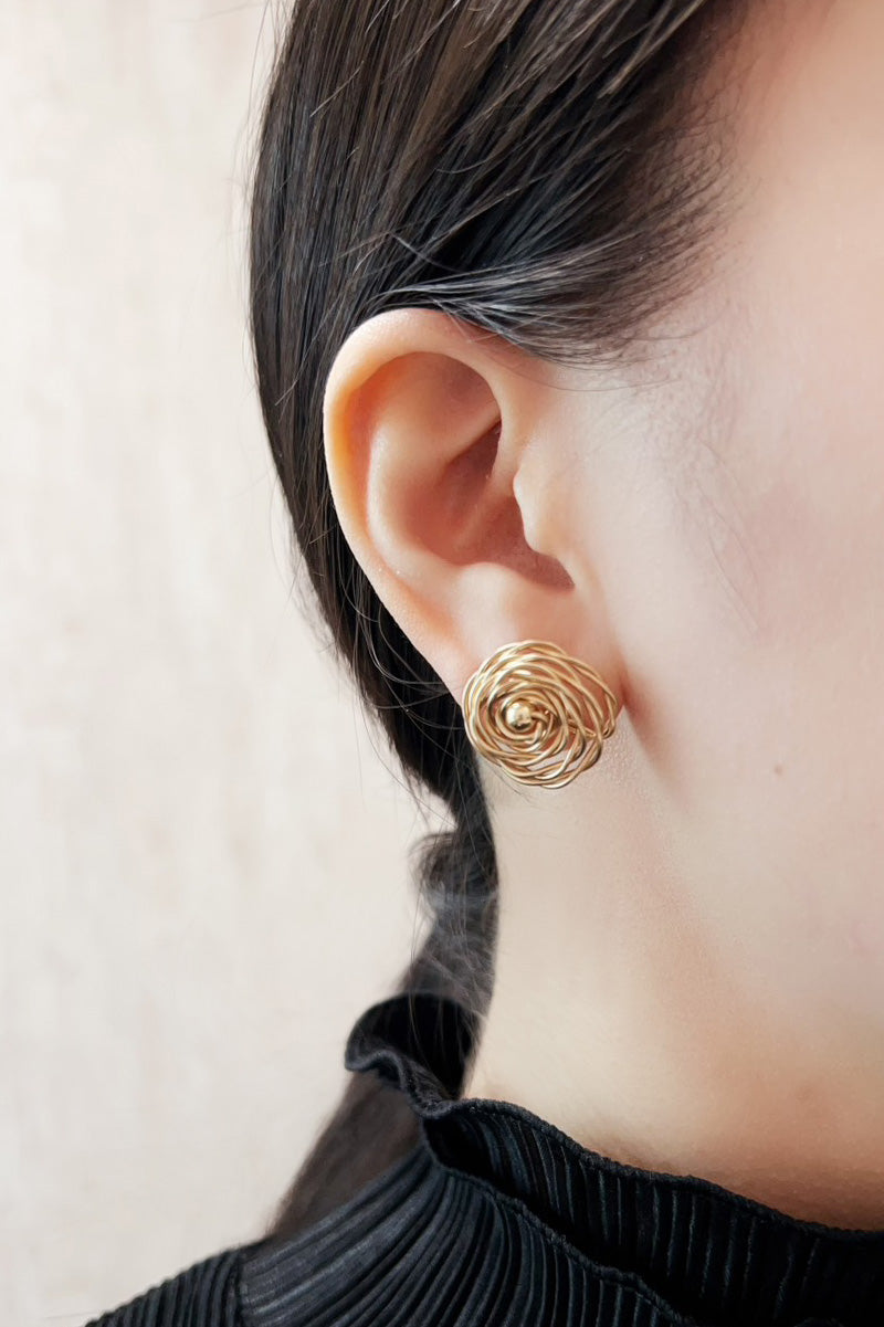 Grande puces Rosa - 心意玫瑰 大耳環