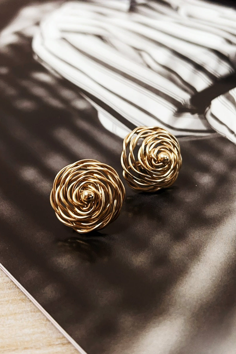 Grande puces Rosa - 心意玫瑰 大耳環