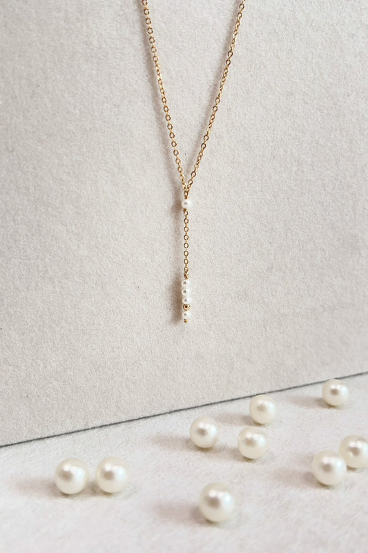 Collier long Théa - Perle de culture 希雅珍珠鎖骨細長鍊