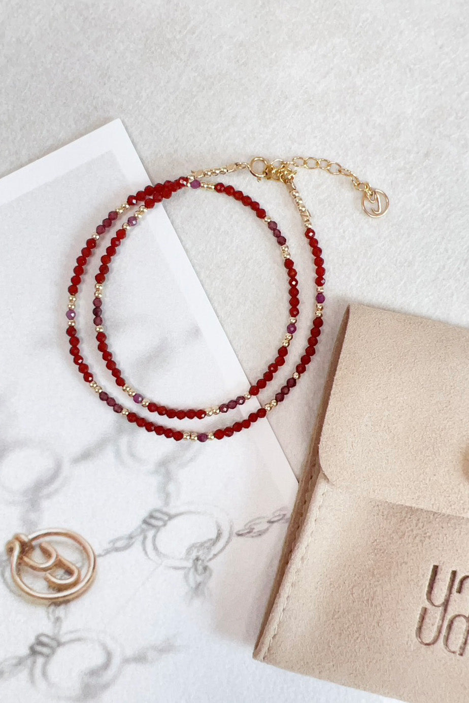 Collier Queen bracelet double - 滿圈紅寶項鍊/手鍊(一飾兩用)