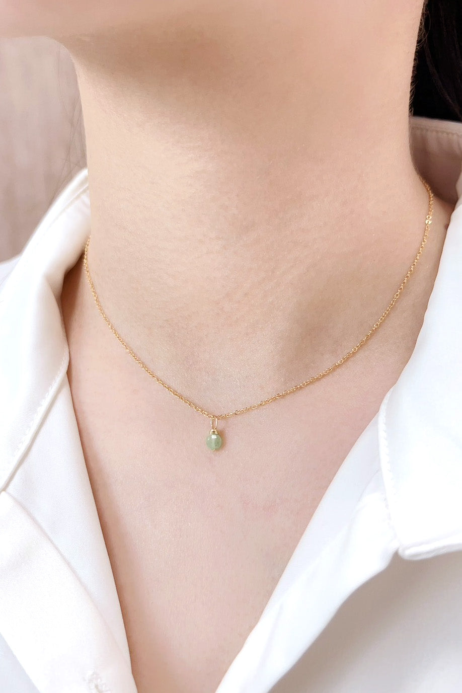 Mini pendentif Stella - aventurine 綠東陵墜飾 (不含金鍊)