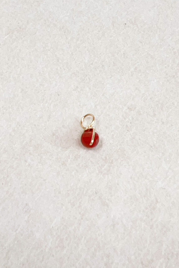 Mini pendentif Stella - agete rouge 紅瑪瑙墜飾 (不含金鍊)