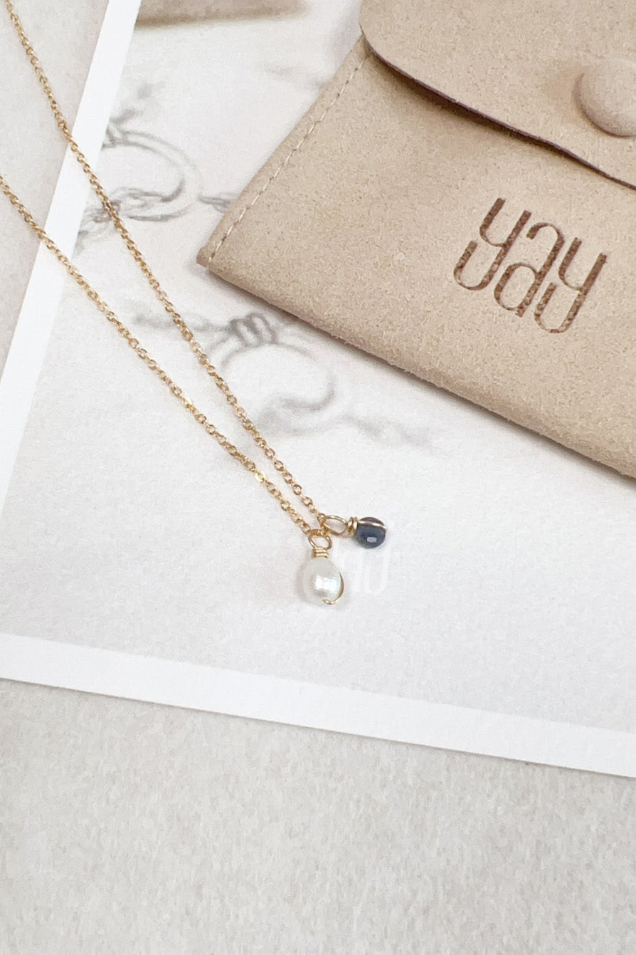 Mini pendentif Stella - Saphir 藍寶石墜飾 (不含金鍊)