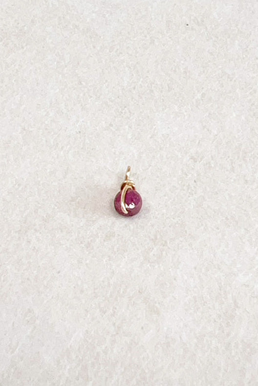 Mini pendentif Stella - Rubis 紅寶石墜飾 (不含金鍊)