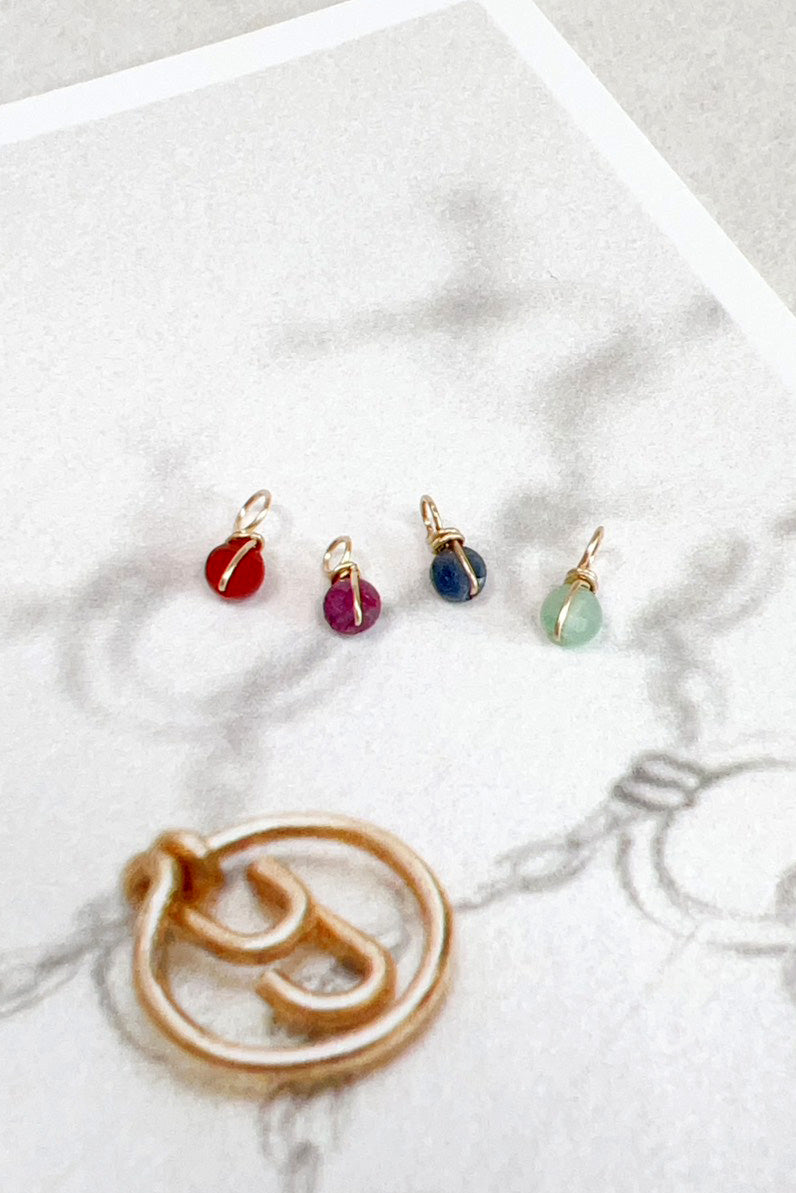 Mini pendentif Stella - aventurine 綠東陵墜飾 (不含金鍊)