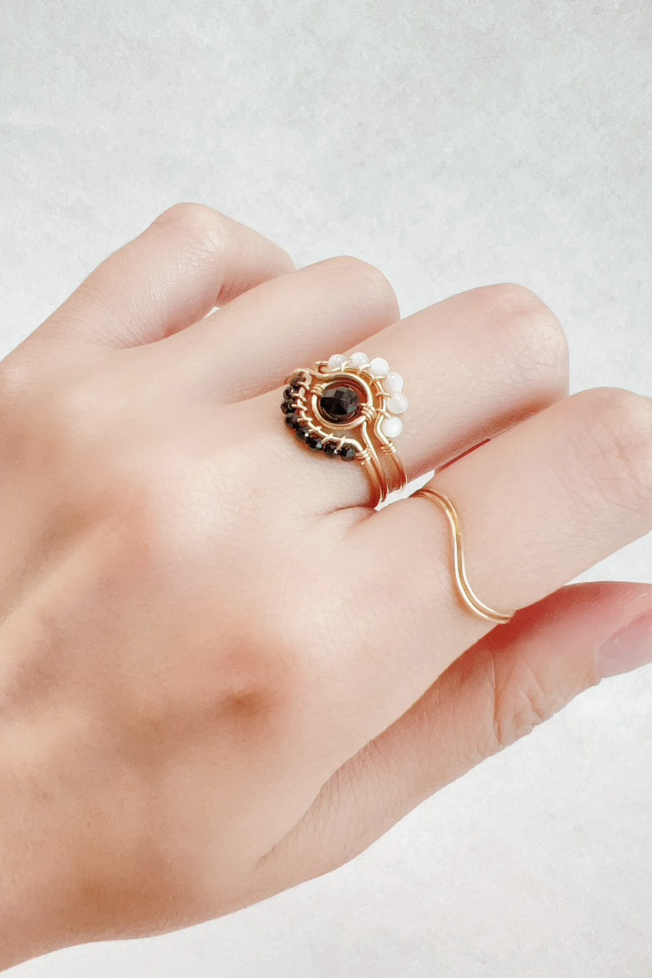 Bague Swan - Spinelle 小月亮尖晶石戒指