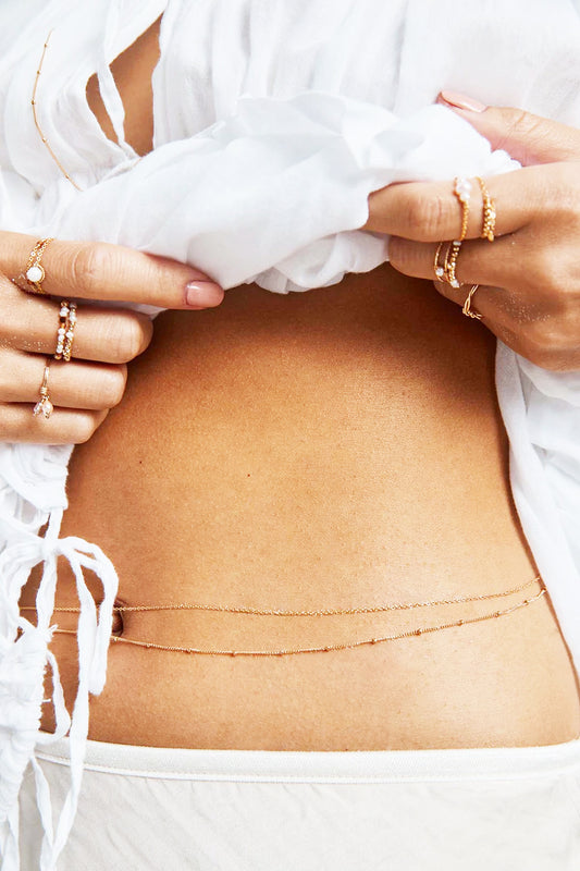 Chaîne de taille double satellite - 經典雙層腰鍊/ 項鍊 (一飾兩用)