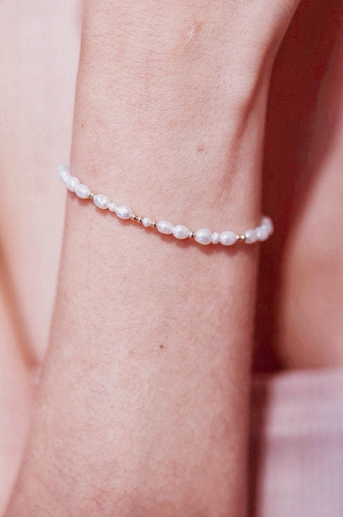 Bracelet Grain de riz - Perles Queen 經典滿圈珍珠手鍊