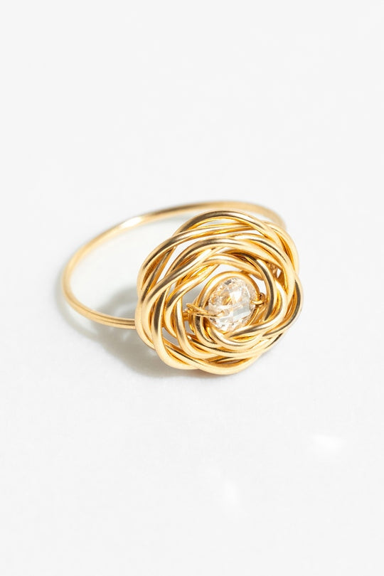 Bague moyenne Rosa Diamant - 18K 鑽石玫瑰戒指