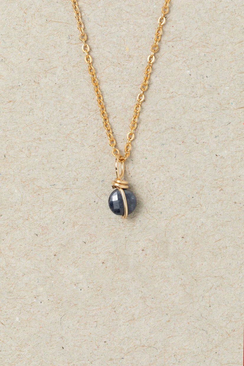 Mini pendentif Stella - Saphir 藍寶石墜飾 (不含金鍊)