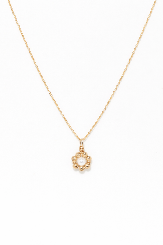 Pendentif Daisy - Perle de culture 花語珍珠項鍊
