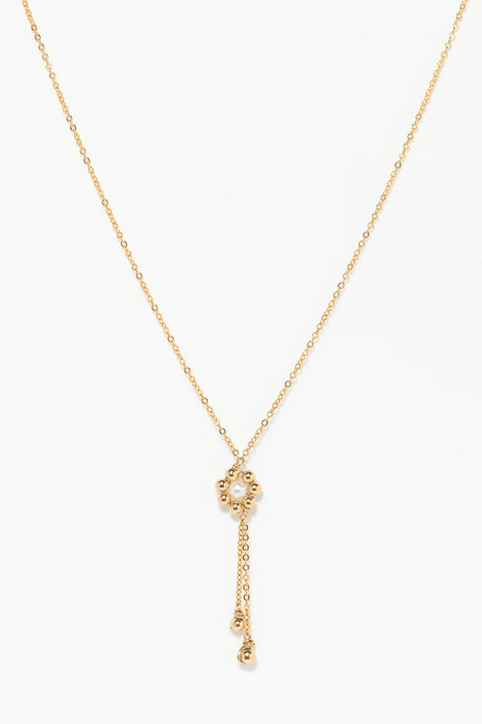 Collier cravate Daisy - Perle de culture 星光花語項鍊
